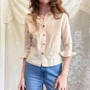 Vintage Ruffled Blouse
